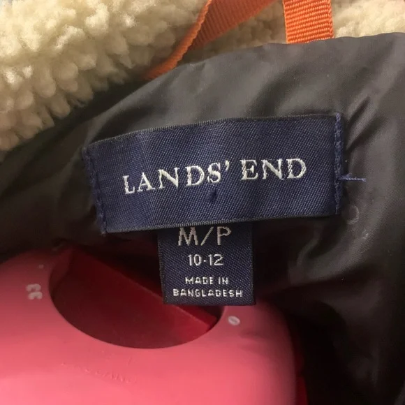 Land’s End Light Puffer Jacket with Sherpa Collar - Picture 4 of 6